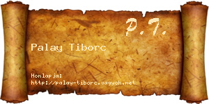 Palay Tiborc névjegykártya